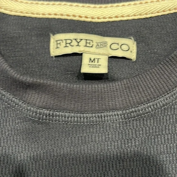 NWT FRYE AND CO. Mens Tall Navy Graphic Long Sleeve Thermal Tee - Picture 3 of 6